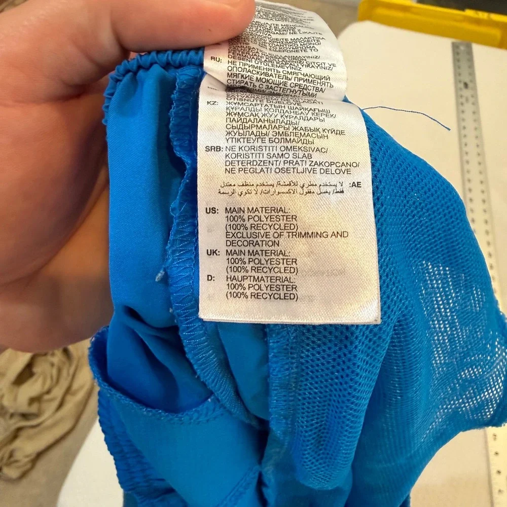 Adidas Mens Aeroready Blue Zipper Pocket Athletic Training Shorts Small S